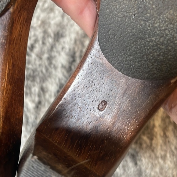 Banana Republic Made In Italy Woden Heel Open Toe Clog - Picture 8 of 13